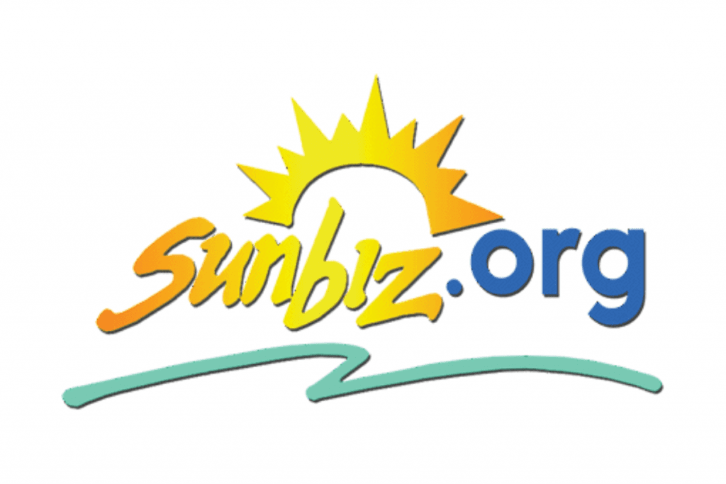 A sun logo with the word " sunbiz ". Org."