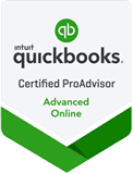 A certified proadvisor badge for quickbooks.